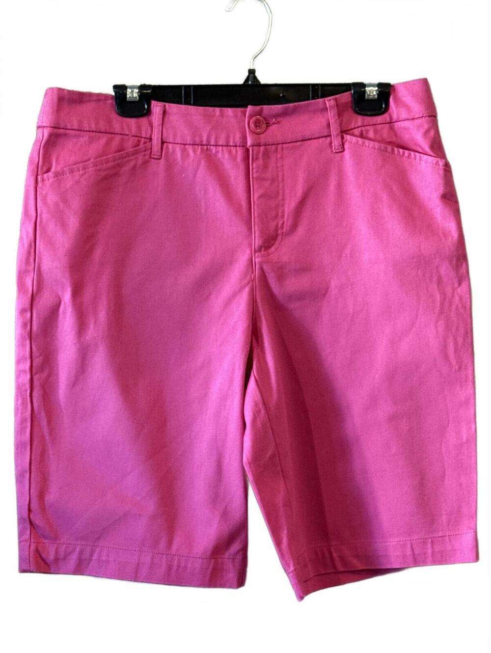 St. John's Bay Bermuda Shorts Classic Fit Size 12 Pink, NWT